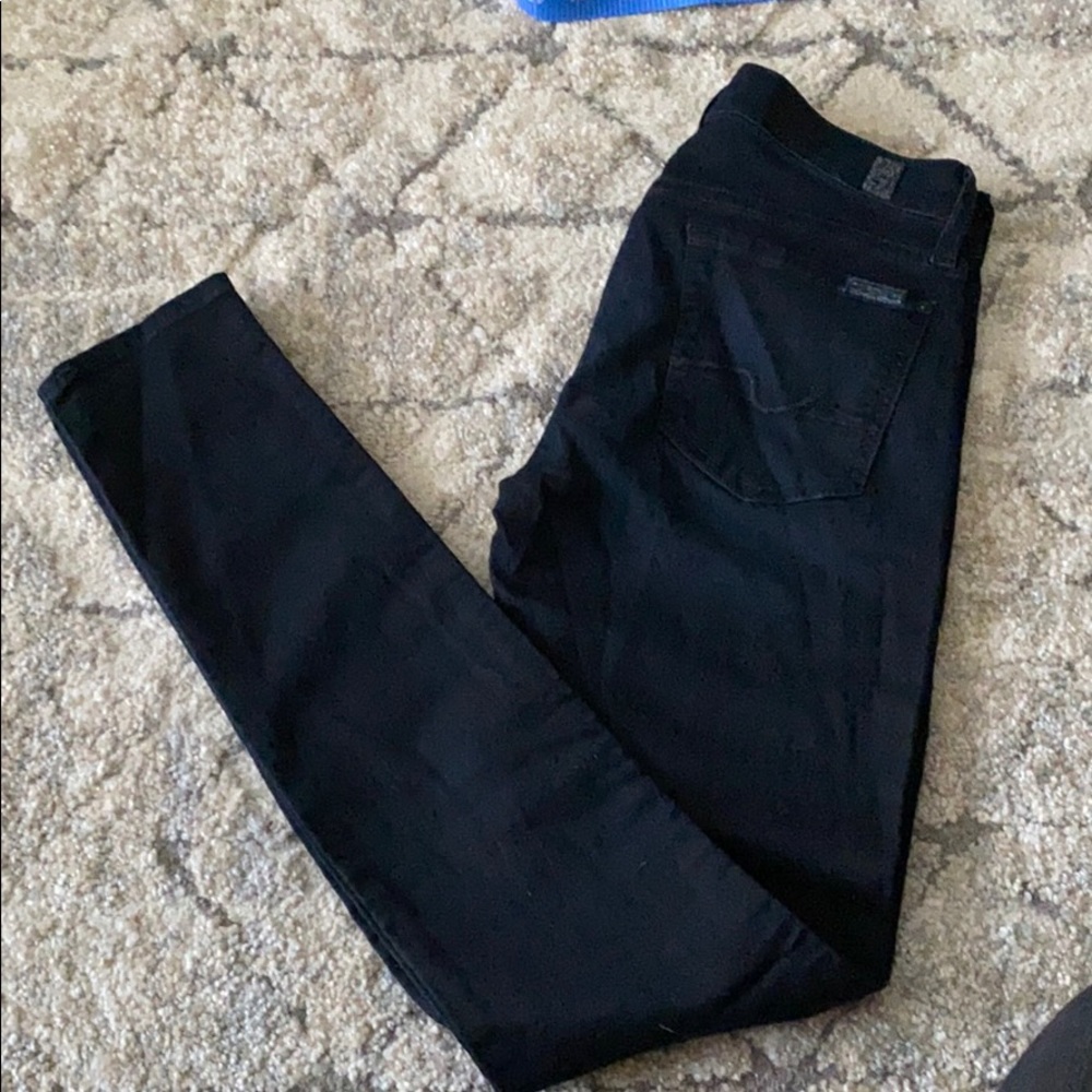 7forAllManKind black gwenevere jeggings